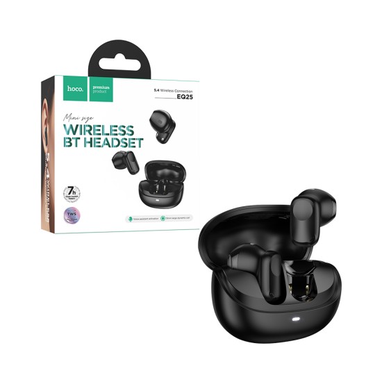 Auscultadores Sem Fio True Hoco EQ25 Unimpeded Preto